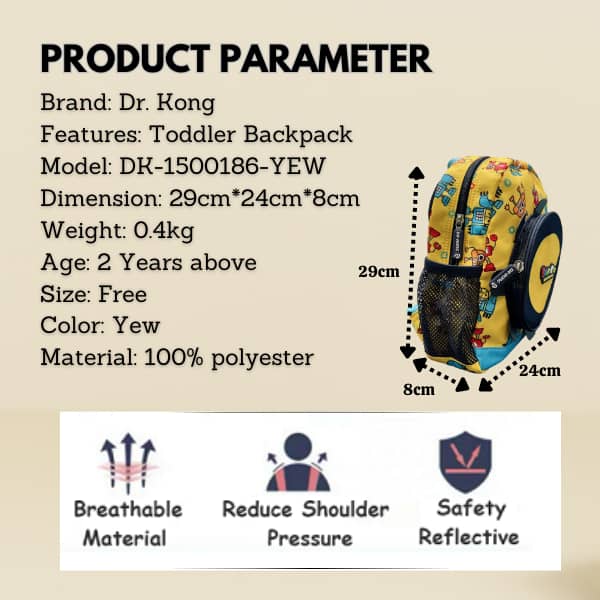 DR.KONG TODDLER BACKPACKS DK-1500186-YEW