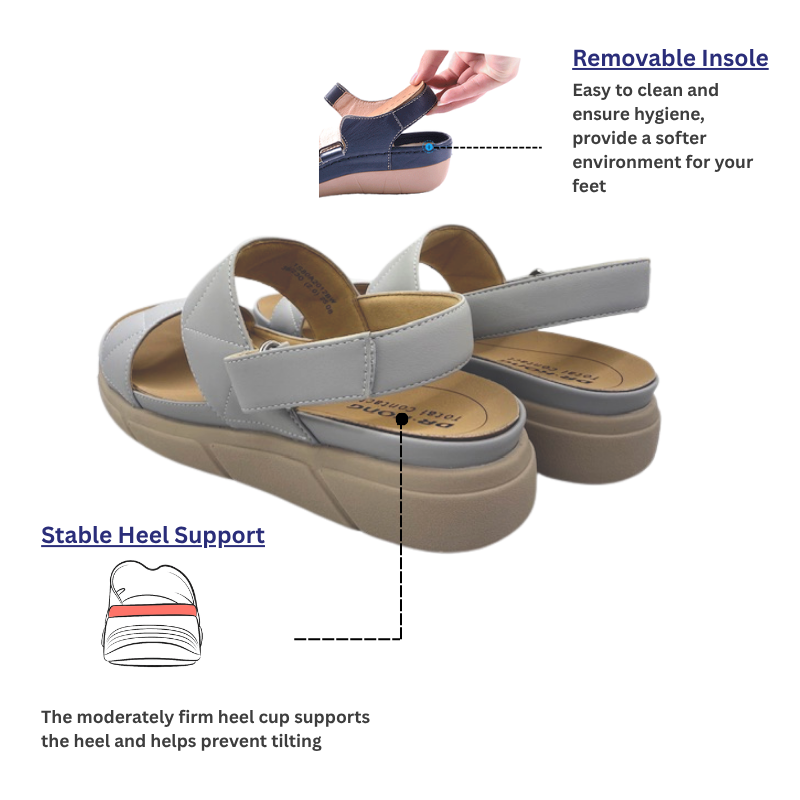 DR.KONG WOMEN REMOVABLE INSOLE SANDALS DK-1S80A2012BW