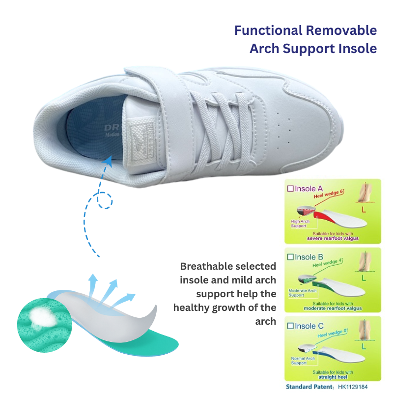 DR.KONG HEALTH SCHOOL SHOES (WHITE) DK-2B16A1043AX-DSA