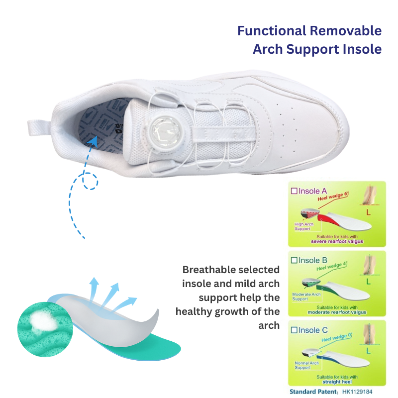 DR.KONG HEALTH SCHOOL SHOES (WHITE) DK-2B16A1047AX-DSA