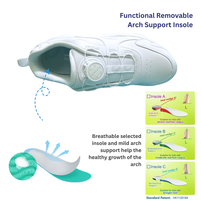 DR.KONG HEALTH SCHOOL SHOES (WHITE) DK-2C10A3017AX-DSA