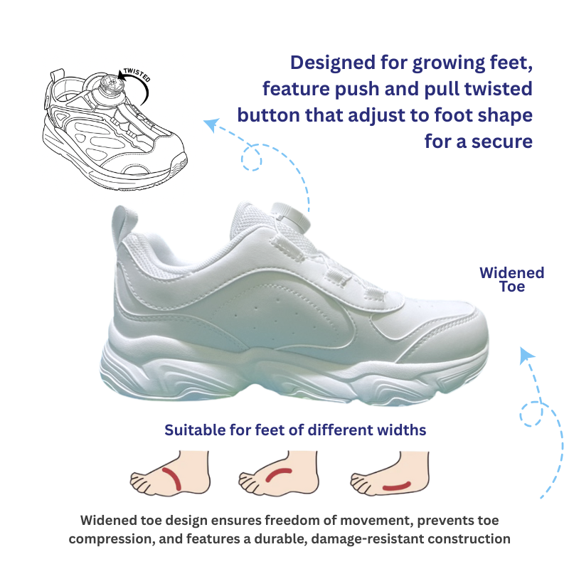 DR.KONG HEALTH SCHOOL SHOES (WHITE) DK-2B16A1047AX-DSA