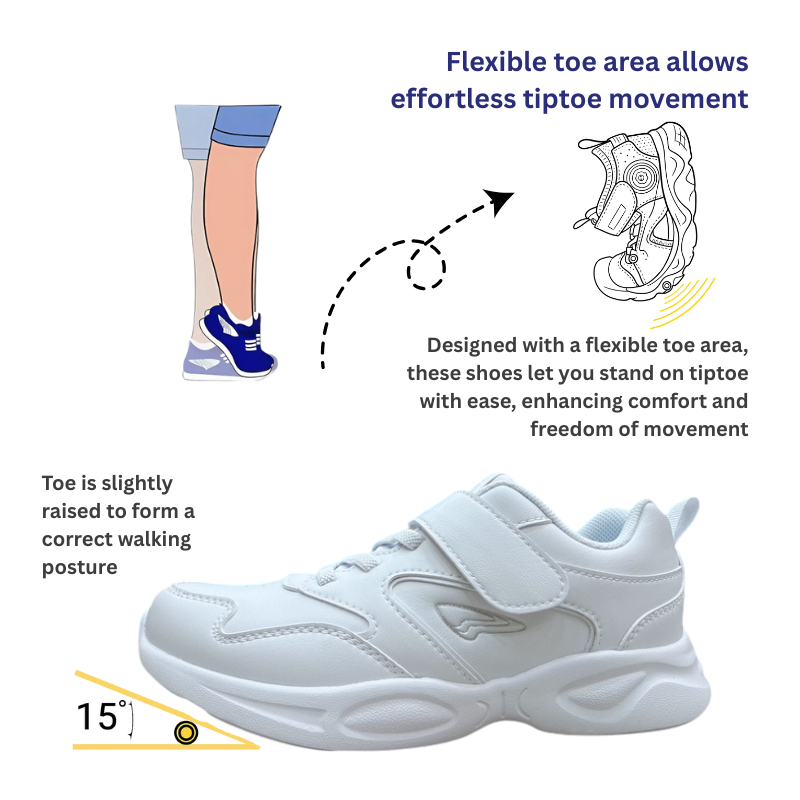 DR.KONG HEALTH SCHOOL SHOES (WHITE) DK-2B16A1043AX-DSA