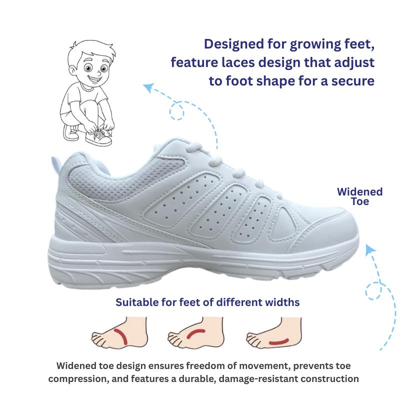 DR.KONG HEALTH SCHOOL SHOES (WHITE) DK-C723T001E3-WHT