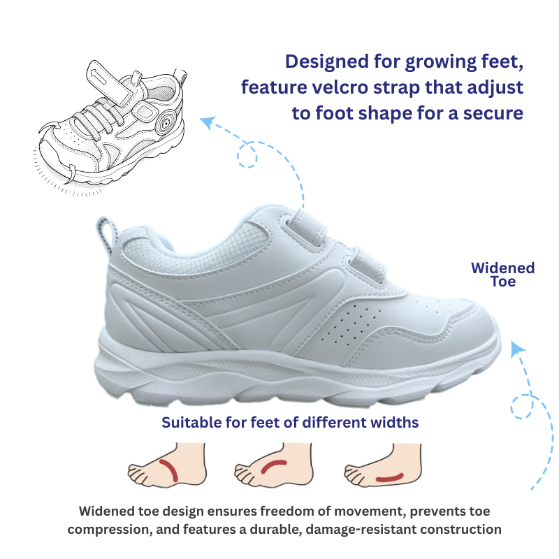 DR.KONG HEALTH SCHOOL SHOES (WHITE) DK-C65079E3-WHT