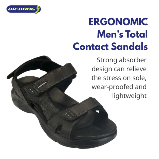 DR.KONG MEN'S TOTAL CONTACT SANDALS DK-S9000294-BLK