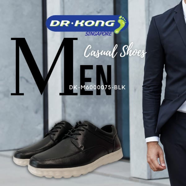 DR.KONG MEN'S COMFORT FORMAL SHOES DK-M6000075-BLK