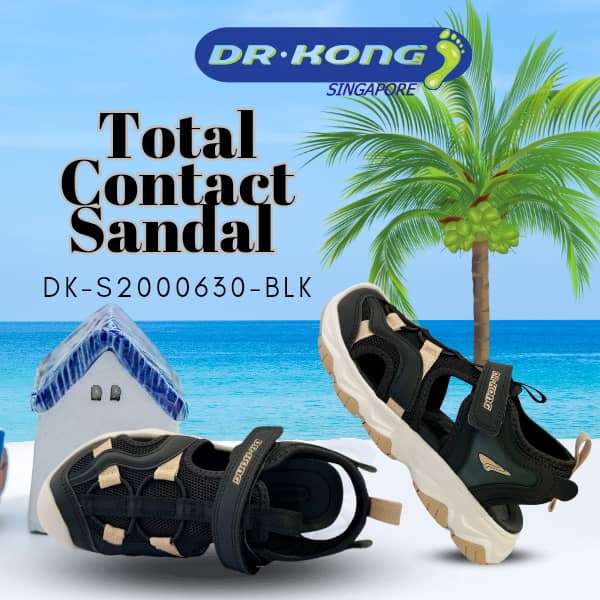 DR.KONG KIDS TOTAL CONTACT SANDALS DK-S2000630-BLK(RP : $129)