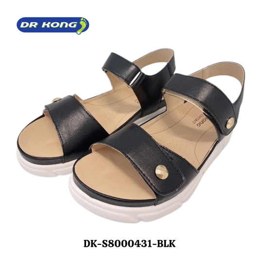 DR.KONG WOMEN REMOVABLE INSOLE SANDALS DK-S8000431-BLK(RP : $159)
