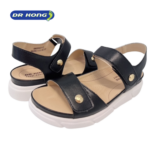 DR.KONG WOMEN REMOVABLE INSOLE SANDALS DK-S8000431-BLK(RP : $159)