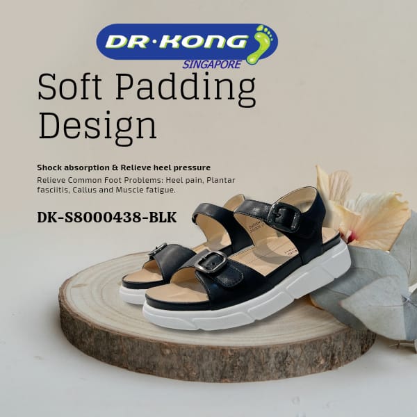DR.KONG WOMEN REMOVABLE INSOLE SANDALS DK-S8000438-BLK