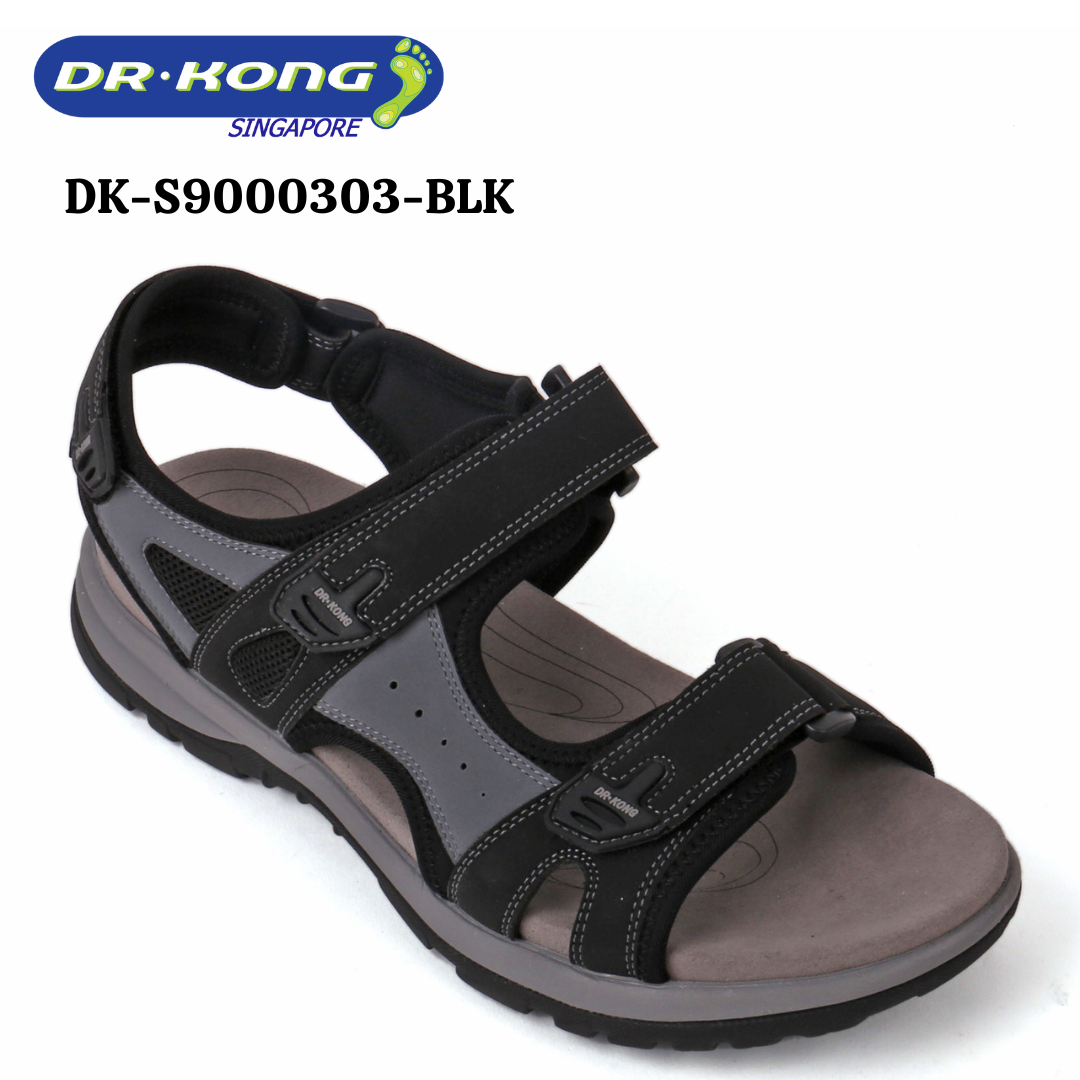 DR.KONG MEN'S TOTAL CONTACT SANDALS DK-S9000303-BLK(RP : $169)