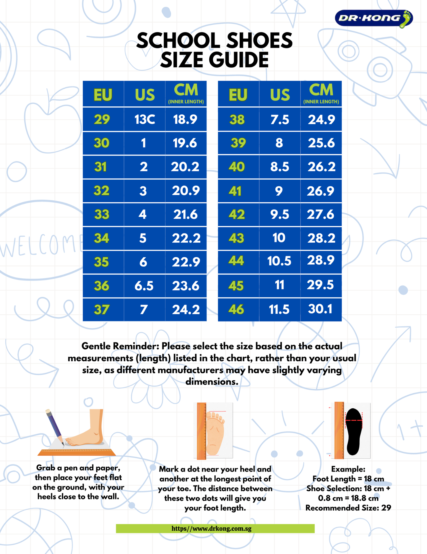 DR.KONG HEALTH SCHOOL SHOES (BLACK) DK-C65079E3-BLK