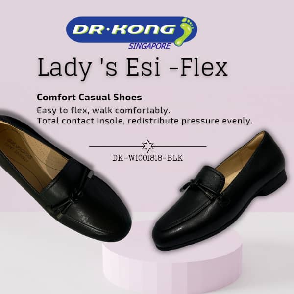 DR.KONG WOMEN COMFORT FLAT SHOES DK-W1001818-BLK