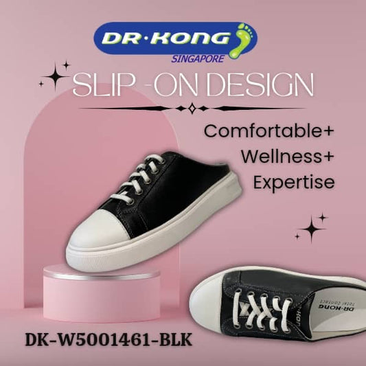 DR.KONG WOMEN COMFORT SLIP ON MULES SHOES DK-W5001461-BLK