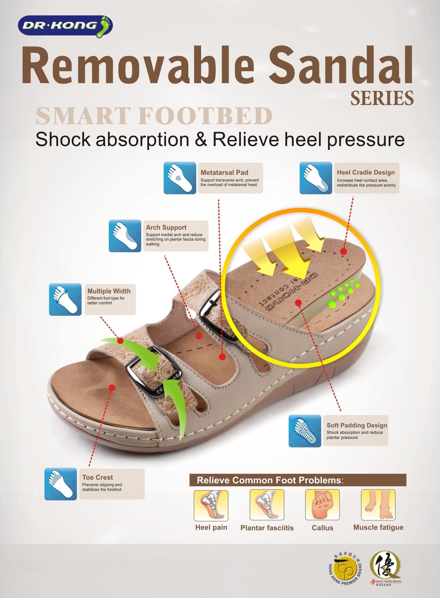 DR.KONG WOMEN REMOVABLE INSOLE SANDALS DK-S8000430E3-BLU