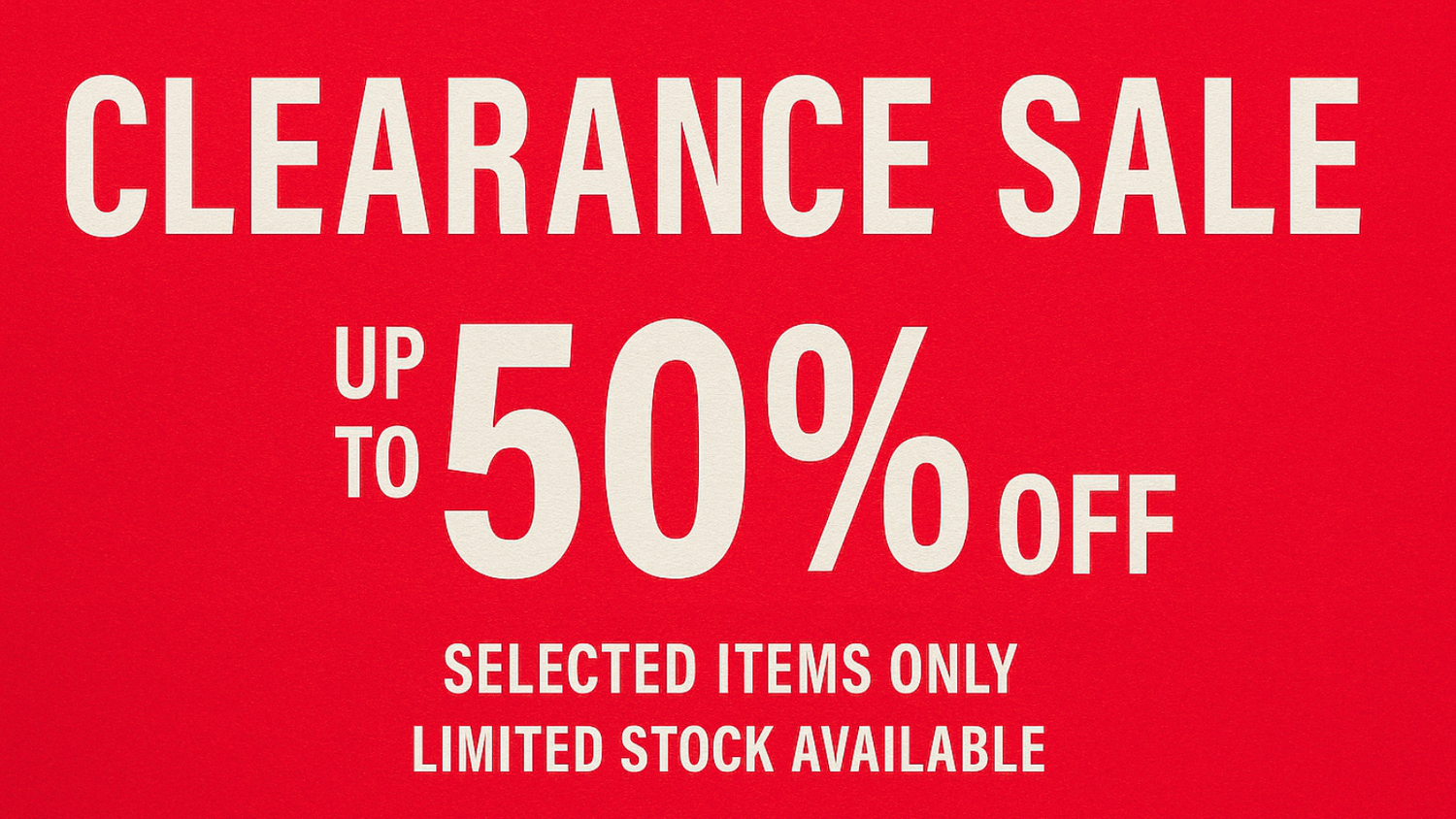 Clearance Sale