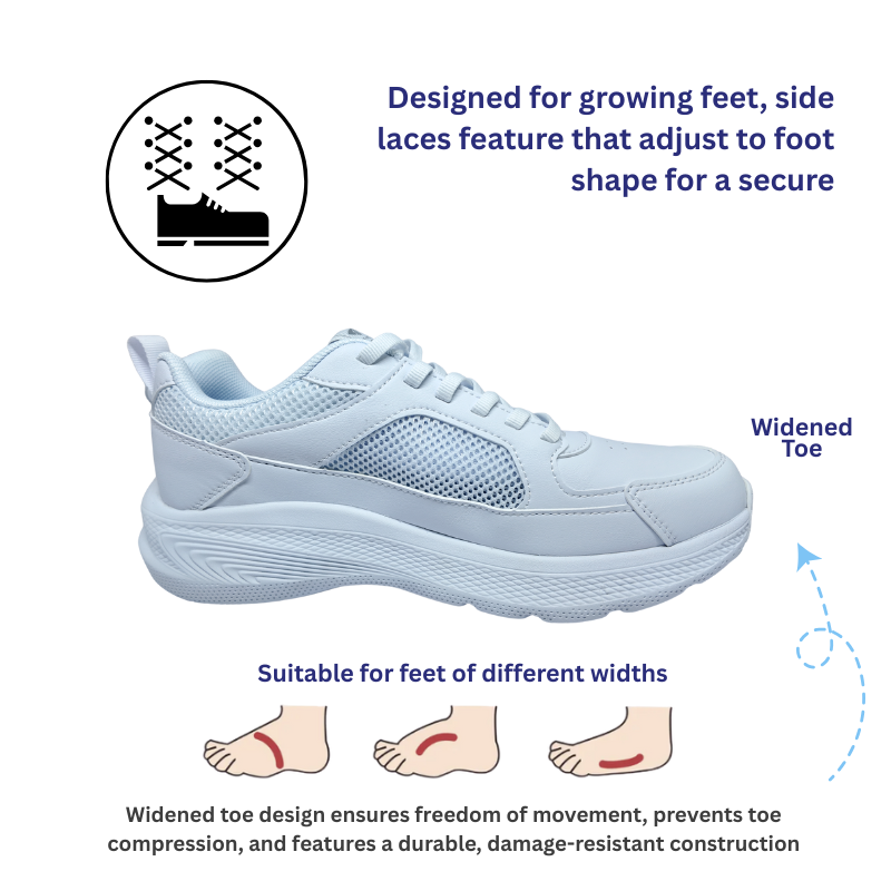 DR.KONG HEALTH SCHOOL SHOES (WHITE) DK-1CE0A1027AW