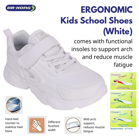 DR.KONG HEALTH SCHOOL SHOES (WHITE) DK-1B16A1090AX