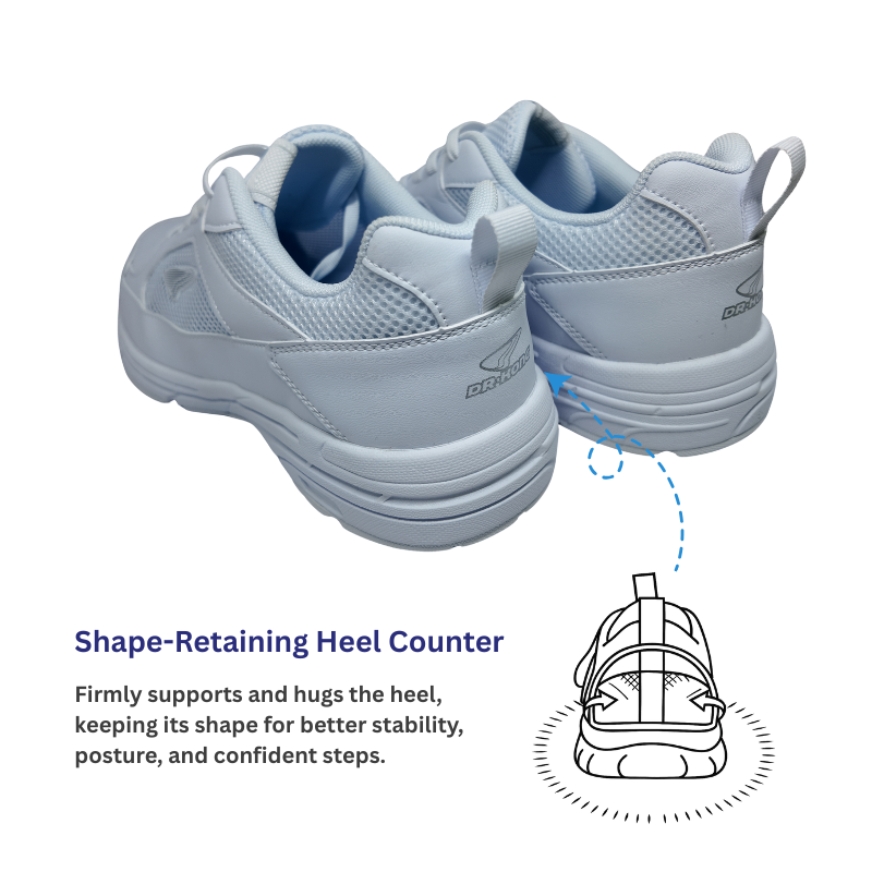 DR.KONG HEALTH SCHOOL SHOES (WHITE) DK-1CE0A1028AM