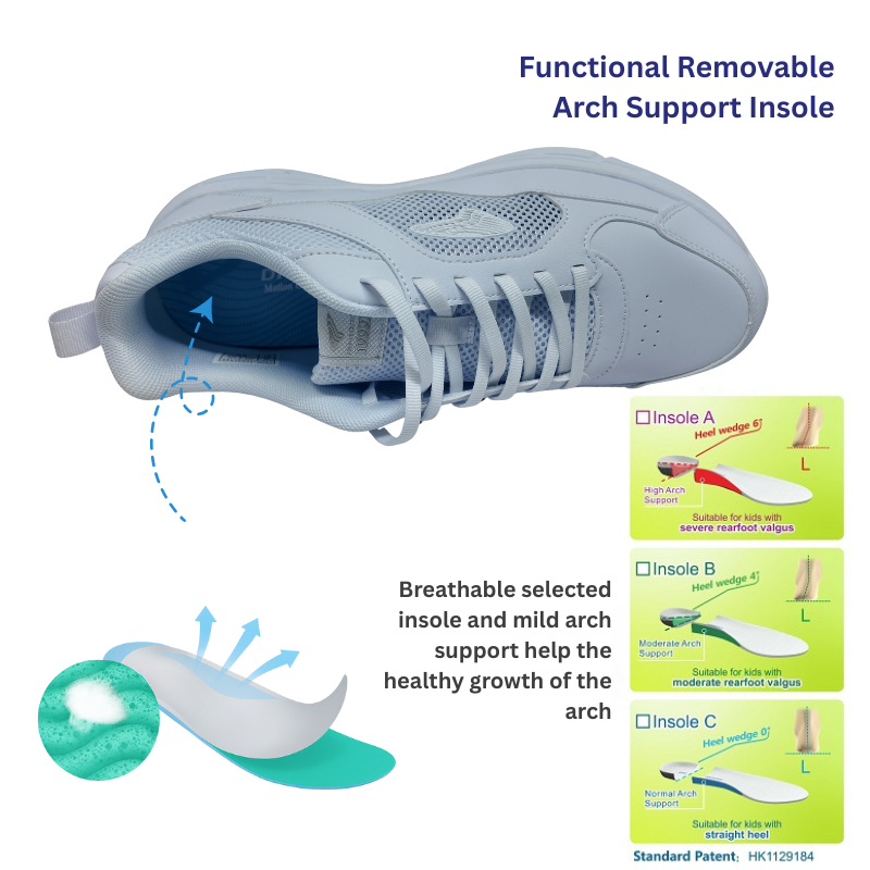 DR.KONG HEALTH SCHOOL SHOES (WHITE) DK-1CE0A1028AM