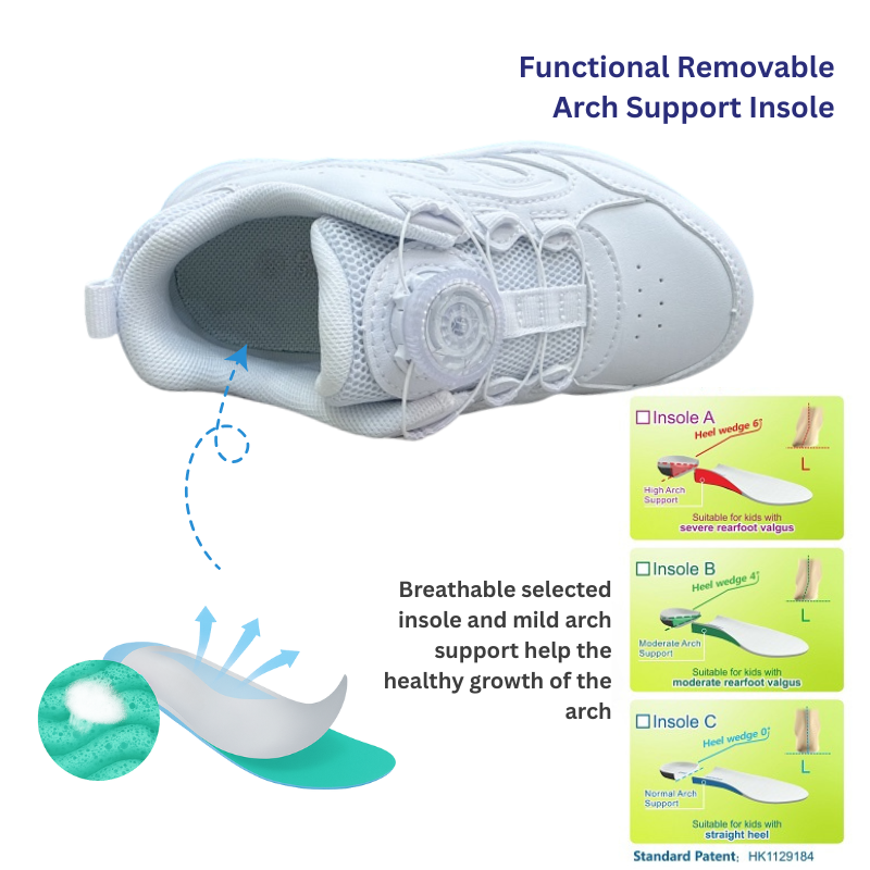 DR.KONG HEALTH SCHOOL SHOES (WHITE) DK-2B16A1050AX-DSA