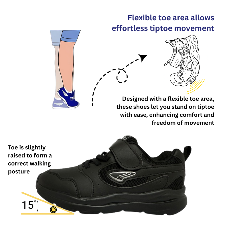 DR.KONG HEALTH SCHOOL SHOES (BLACK) DK-2B16A1053BX-DSA