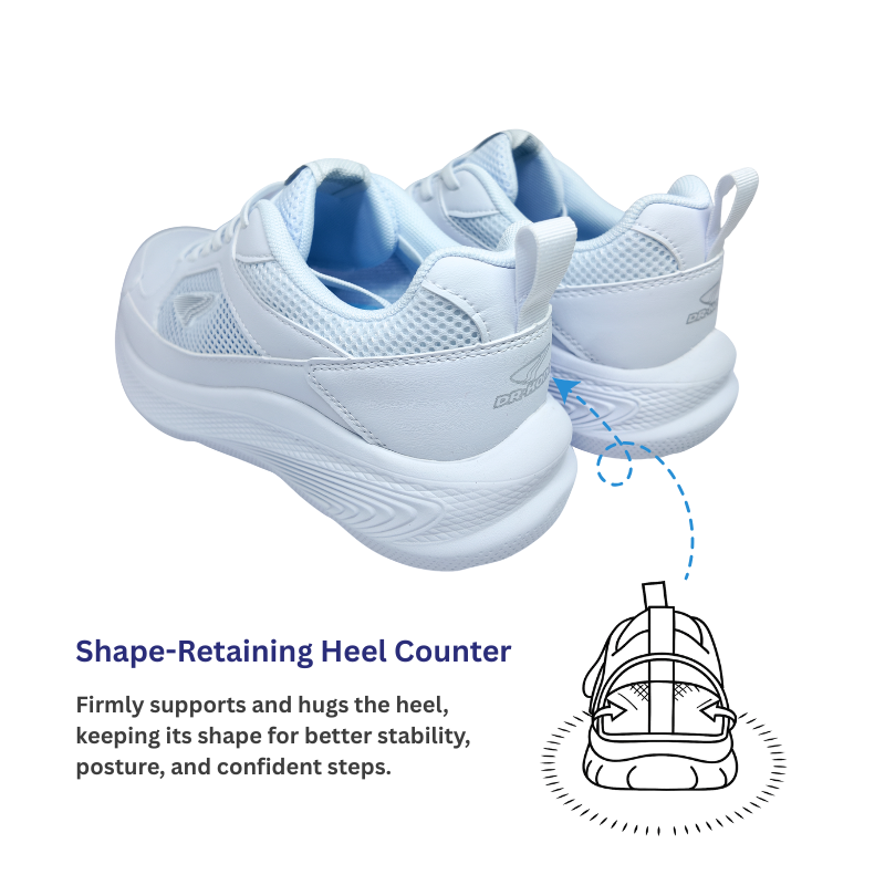 DR.KONG HEALTH SCHOOL SHOES (WHITE) DK-1CE0A1026AM