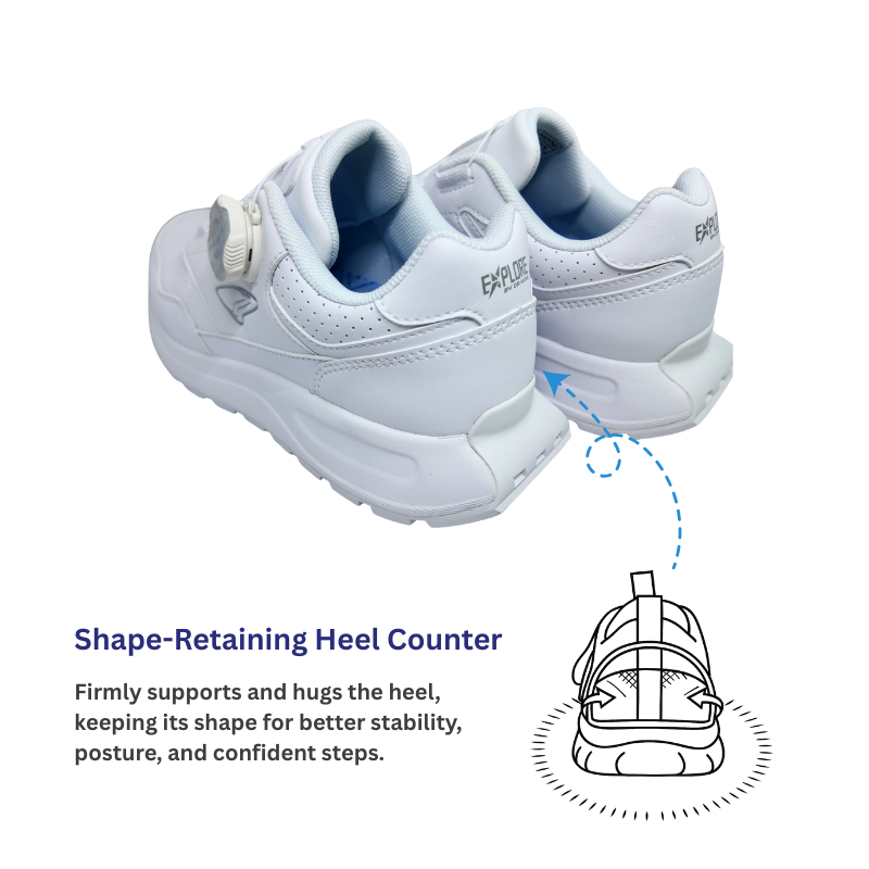 DR.KONG HEALTH SCHOOL SHOES (WHITE) DK-1CX0A4044CW