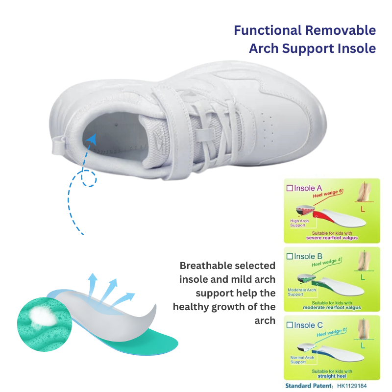 DR.KONG HEALTH SCHOOL SHOES (WHITE) DK-2C10A1017AX-DSA