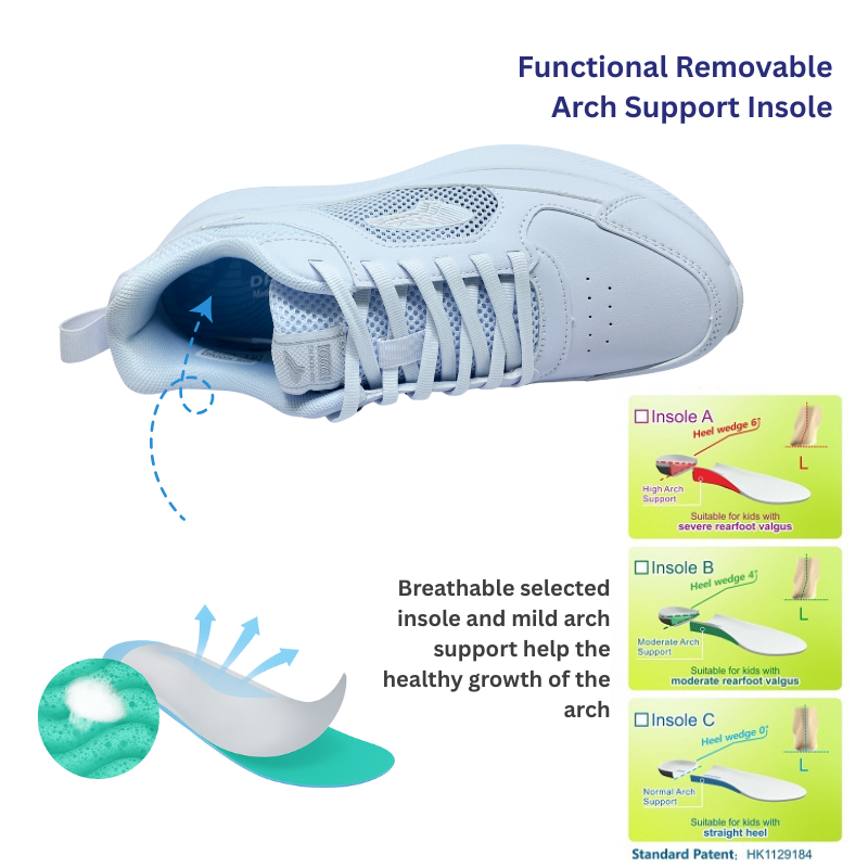 DR.KONG HEALTH SCHOOL SHOES (WHITE) DK-1CE0A1026AM