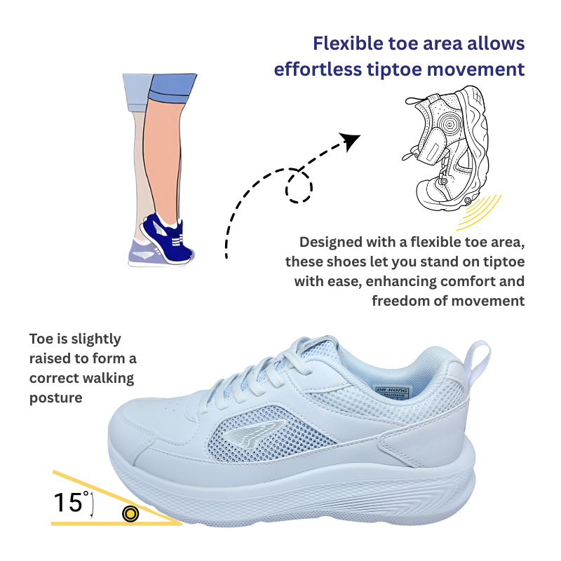 DR.KONG HEALTH SCHOOL SHOES (WHITE) DK-1CE0A1026AM