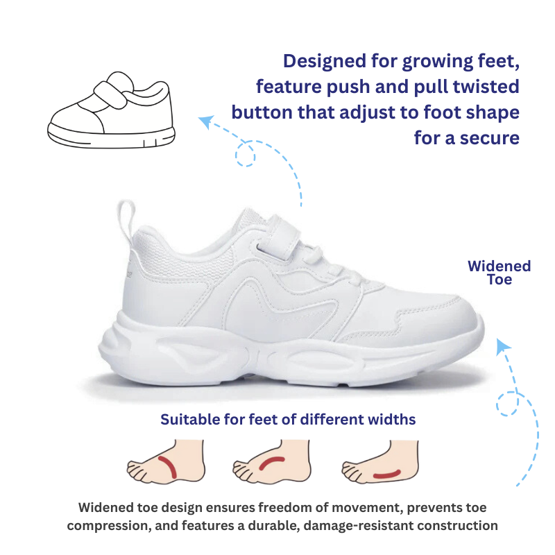 DR.KONG HEALTH SCHOOL SHOES (WHITE) DK-2C10A1017AX-DSA