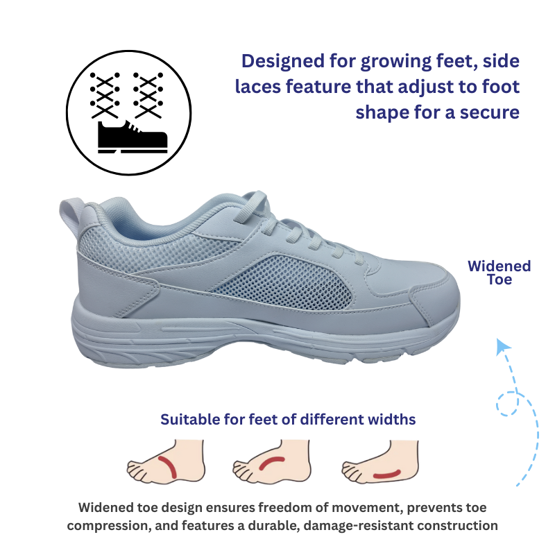 DR.KONG HEALTH SCHOOL SHOES (WHITE) DK-1CE0A1028AM