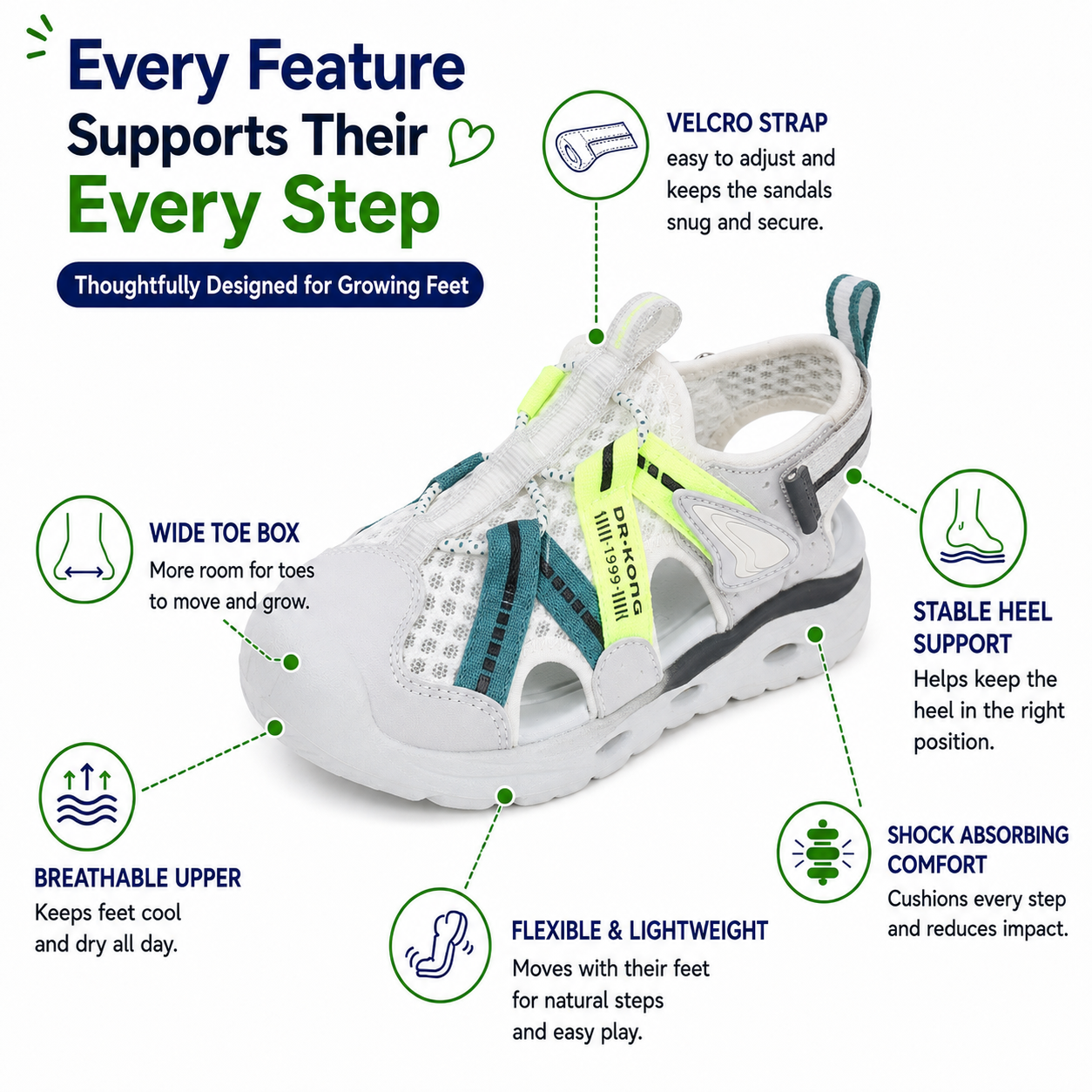 DR.KONG KIDS TOTAL CONTACT SANDALS DK-1S10B2006BM