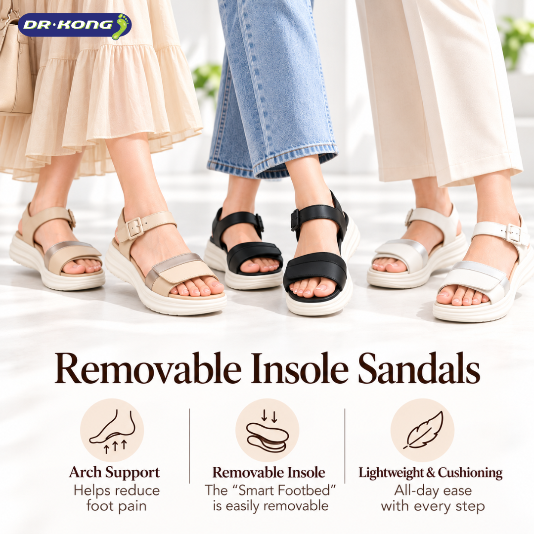 DR.KONG WOMEN REMOVABLE INSOLE SANDALS DK-1S80B2002CW
