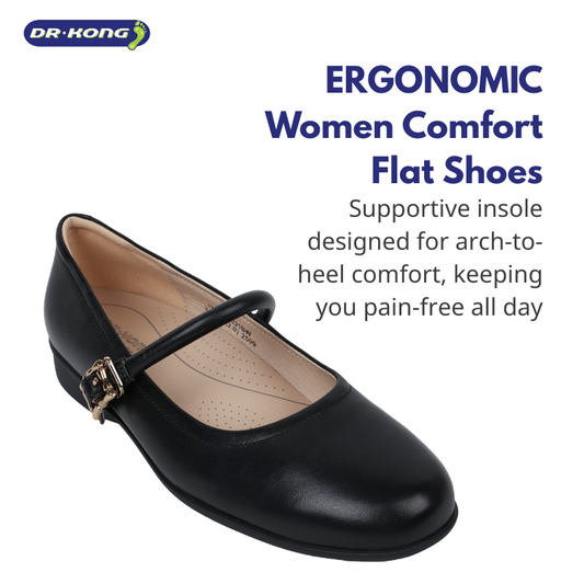 DR.KONG WOMEN COMFORT FLAT SHOES DK-1W10A3031BW