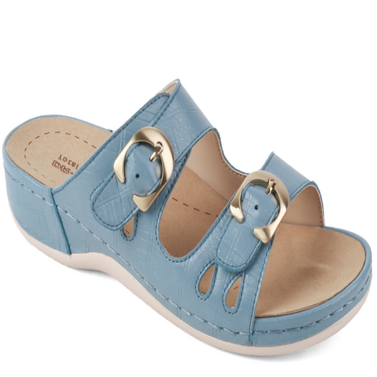 DR.KONG WOMEN REMOVABLE INSOLE SANDALS DK-S8000407-BLU(RP : $179)