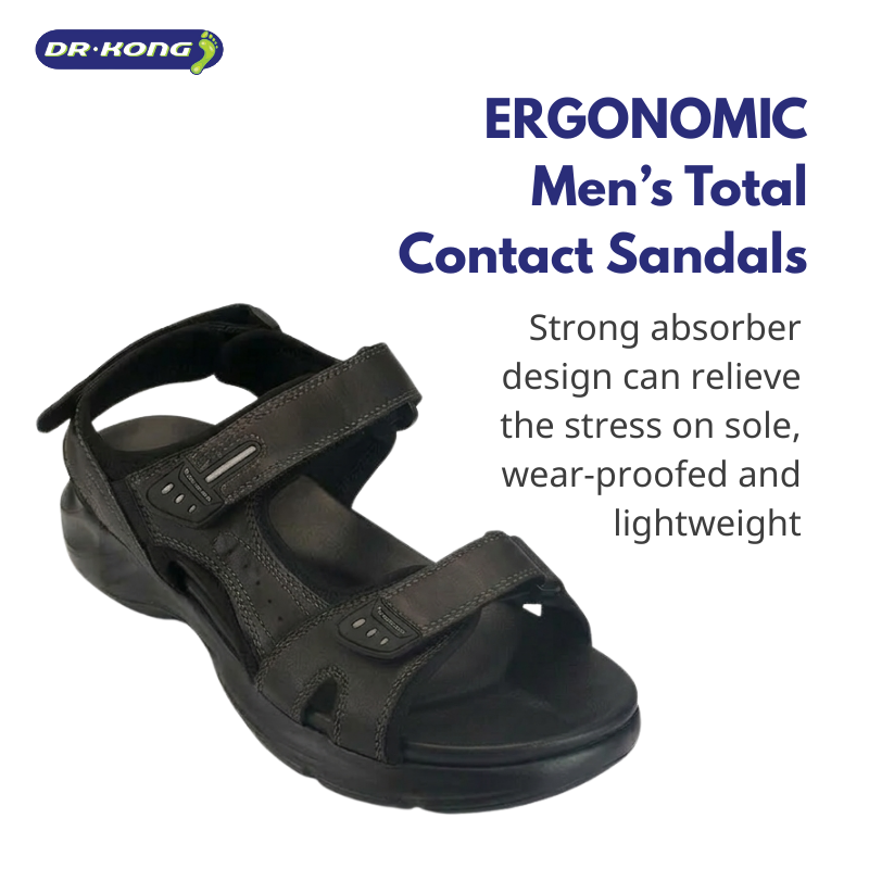 DR.KONG MEN'S TOTAL CONTACT SANDALS DK-S9000294-BLK