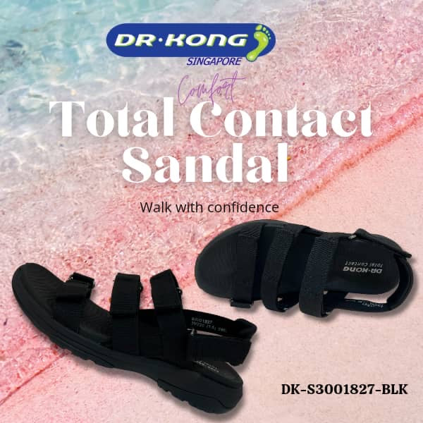 DR.KONG WOMEN TOTAL CONTACT SANDALS DK-S3001827-BLK(RP : $149)