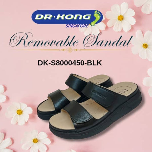 DR.KONG WOMEN REMOVABLE INSOLE SANDALS DK-S8000450-BLK(RP : $159)