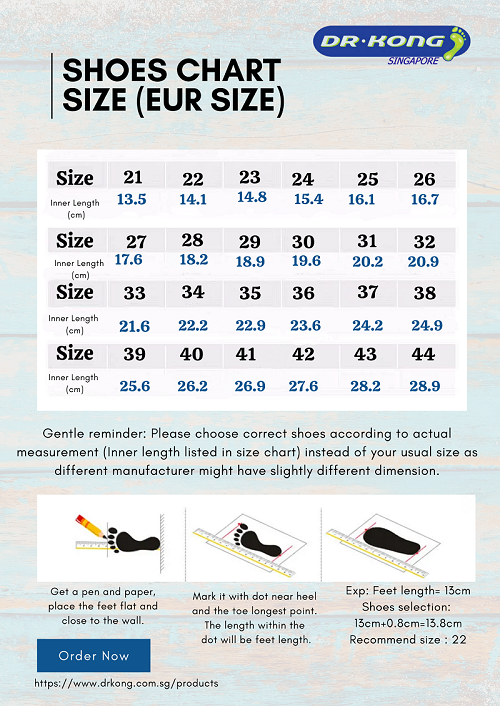 Dr kong baby shoes size chart discount